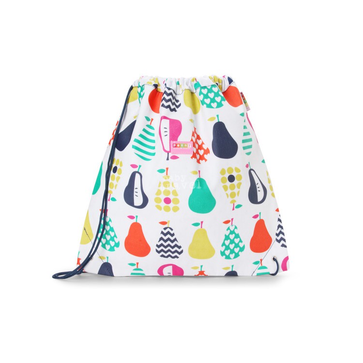 Uniwersalna torba na sznurek biało-granatowa w gruszki Uniwersalna torba na sznurek biało-granatowa w gruszki