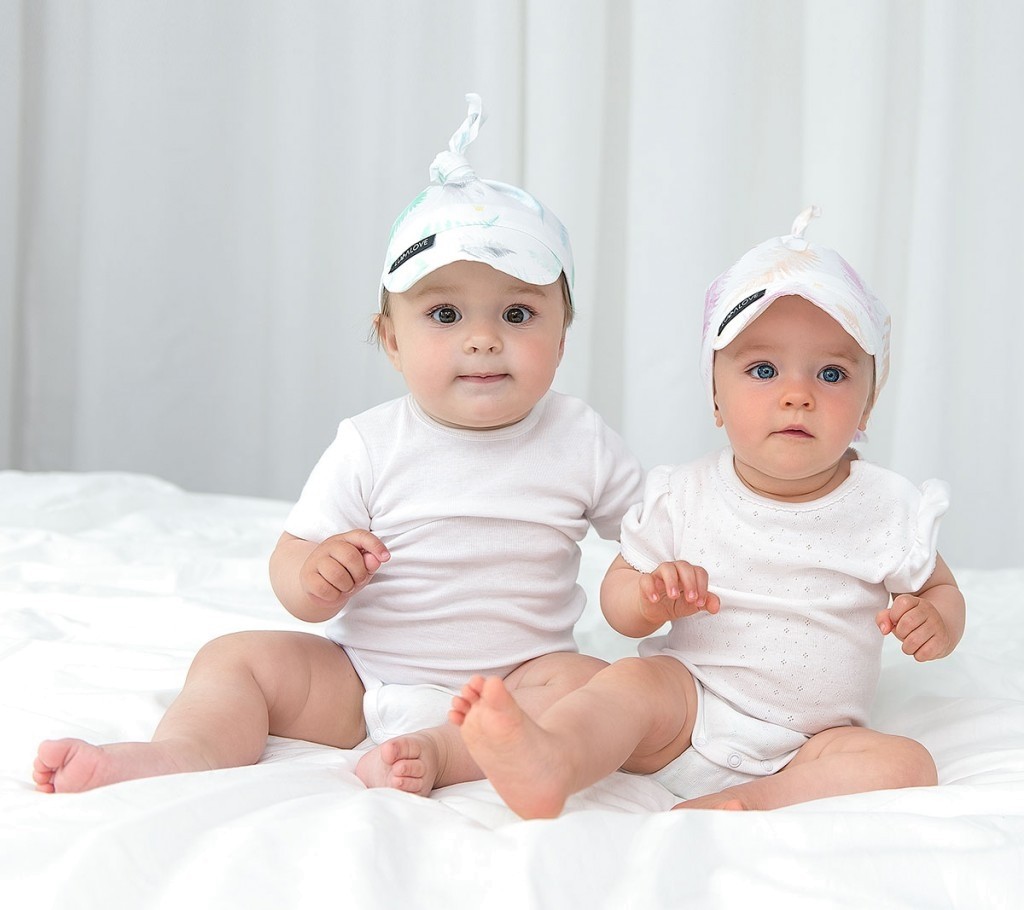 Lullalove , Chustka z daszkiem paprocie mięta Lullalove , Chustka z daszkiem paprocie mięta