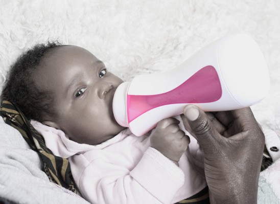 Samopodgrzewająca się butelka iiamo go - pomarańczowo-purpurowa