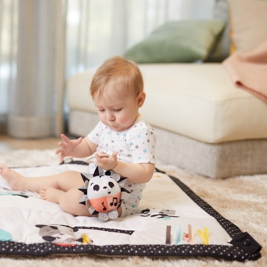 Tiny Love, Gimnastyka dla bobasa z pałąkami - Magiczna Kraina - czarno-biała