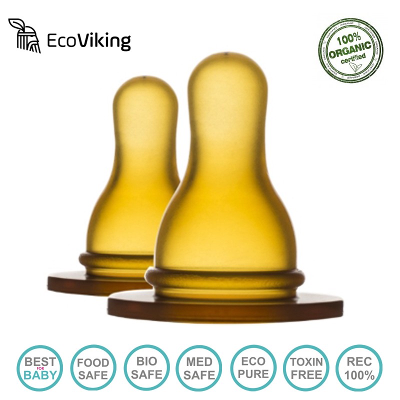 Eco Viking, Antykolkowy Smoczek Kauczuk naturalny Stage 1 dla Noworodków 2 PACK Eco Viking, Antykolkowy Smoczek Kauczuk naturalny Stage 1 dla Noworodków 2 PACK
