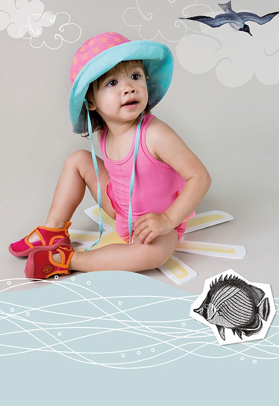 Lassig, kostium do pływania jednoczęściowy z pieluszką Light pink, UV 50+, 0-6 mcy