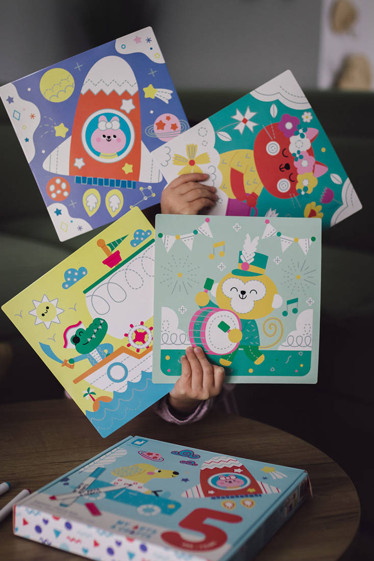 Zestaw Kreatywny Szlaczki My Arts & Crafts 5+, Janod Zestaw Kreatywny Szlaczki My Arts & Crafts 5+, Janod