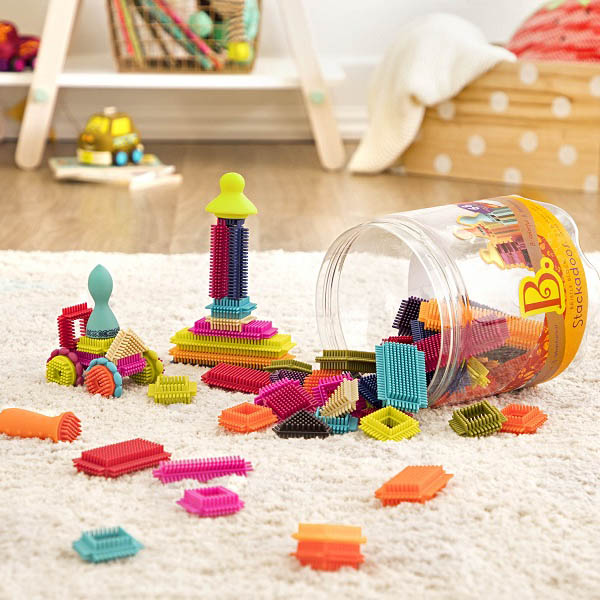 Btoys, klocki jeżyki w słoju Stackadoos