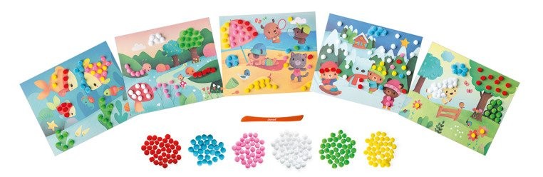 Janod, Zestaw kreatywny Pompony Na łonie natury