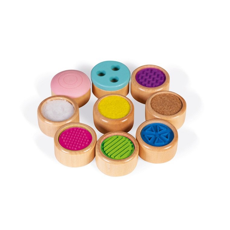 Janod, Układanka drewniana sensoryczna Uczę się przez dotyk Biedronka Janod, Układanka drewniana sensoryczna Uczę się przez dotyk Biedronka