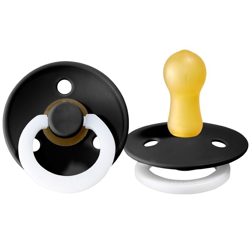 Bibs, Black Glow In Dark M Smoczek Uspokajający kauczuk Hevea