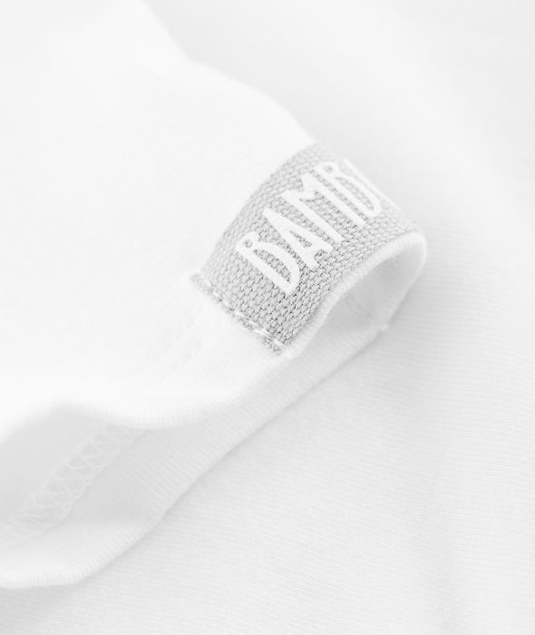 Bamboom, Body Niemowlęce z Krótkim Rękawem Bambus Organiczny Białe 9-12m