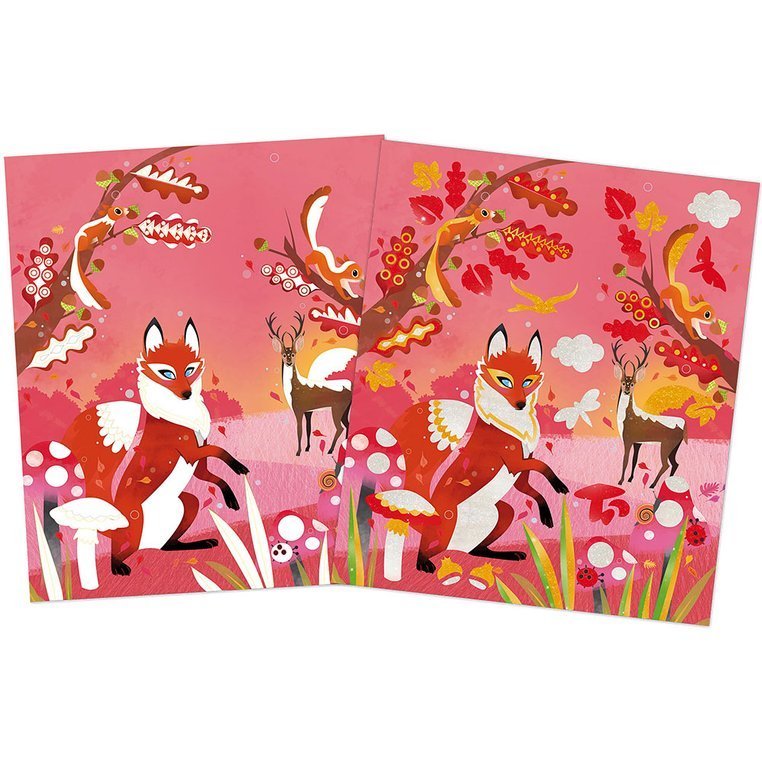 Janod, Zestaw kreatywny Perłowe plakatówki 4 pory roku 7+