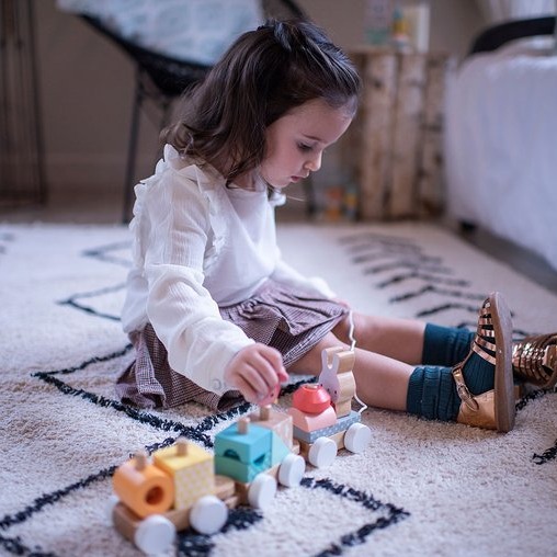 Janod, Pociąg z klockami do ciągnięcia Pure