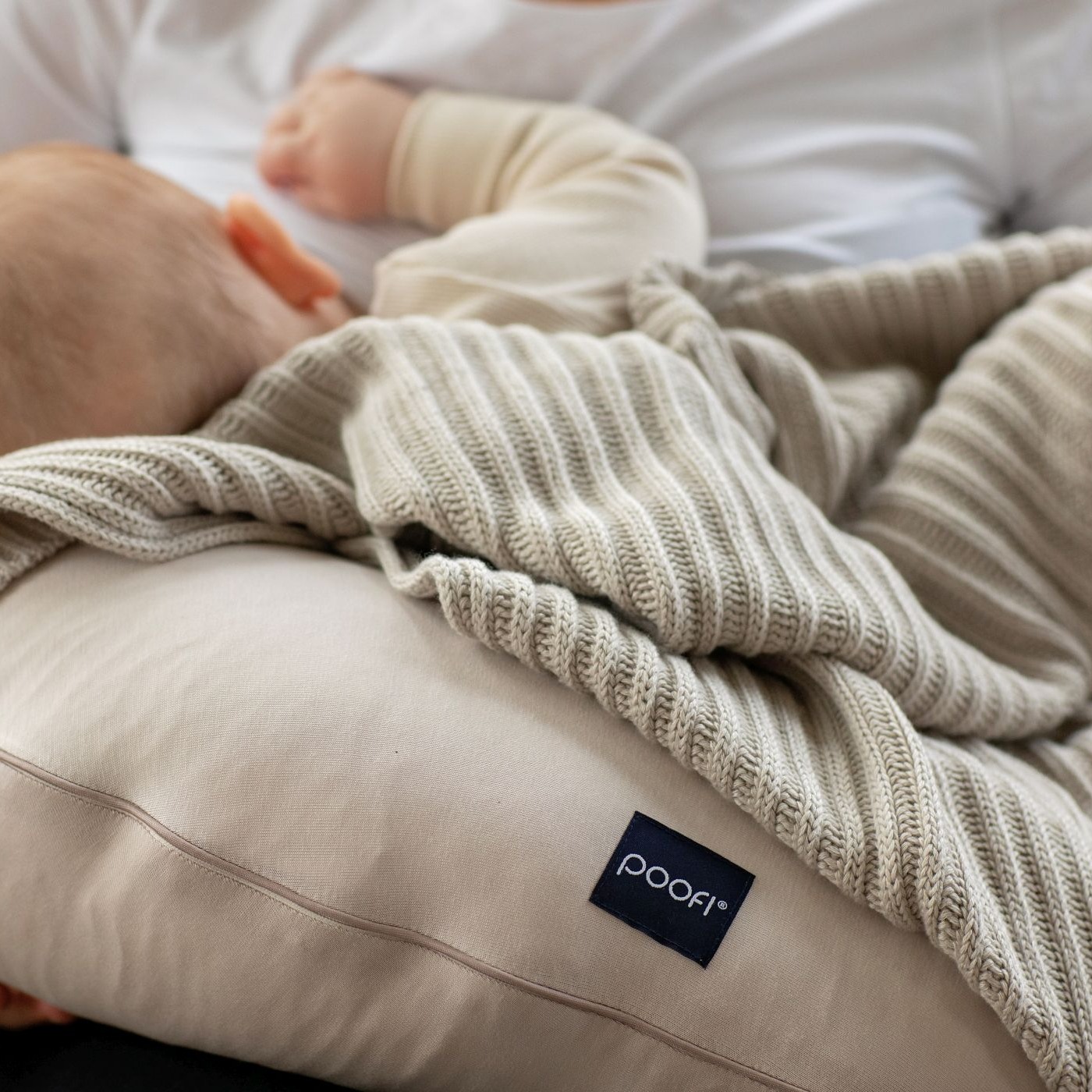 Poofi, Kocyk bambusowy Oslo - jasny beż