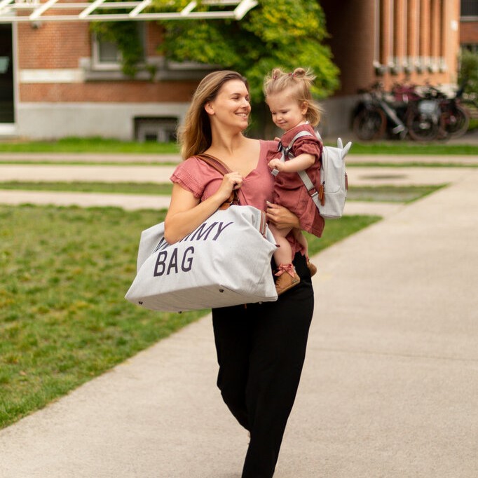 Childhome, Torba Mommy bag Kanwas Szara Childhome, Torba Mommy bag Kanwas Szara