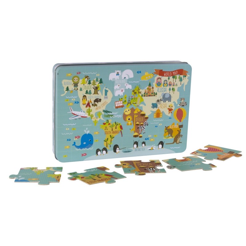 Apli Kids, Puzzle XL - Mapa świata 3+