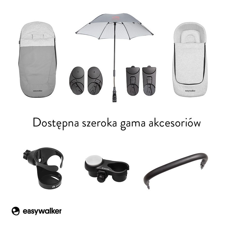 Easywalker, Charley Wózek głęboko-spacerowy Cloud Grey (zawiera stelaż i siedzisko z budką) Easywalker, Charley Wózek głęboko-spacerowy Cloud Grey (zawiera stelaż i siedzisko z budką)
