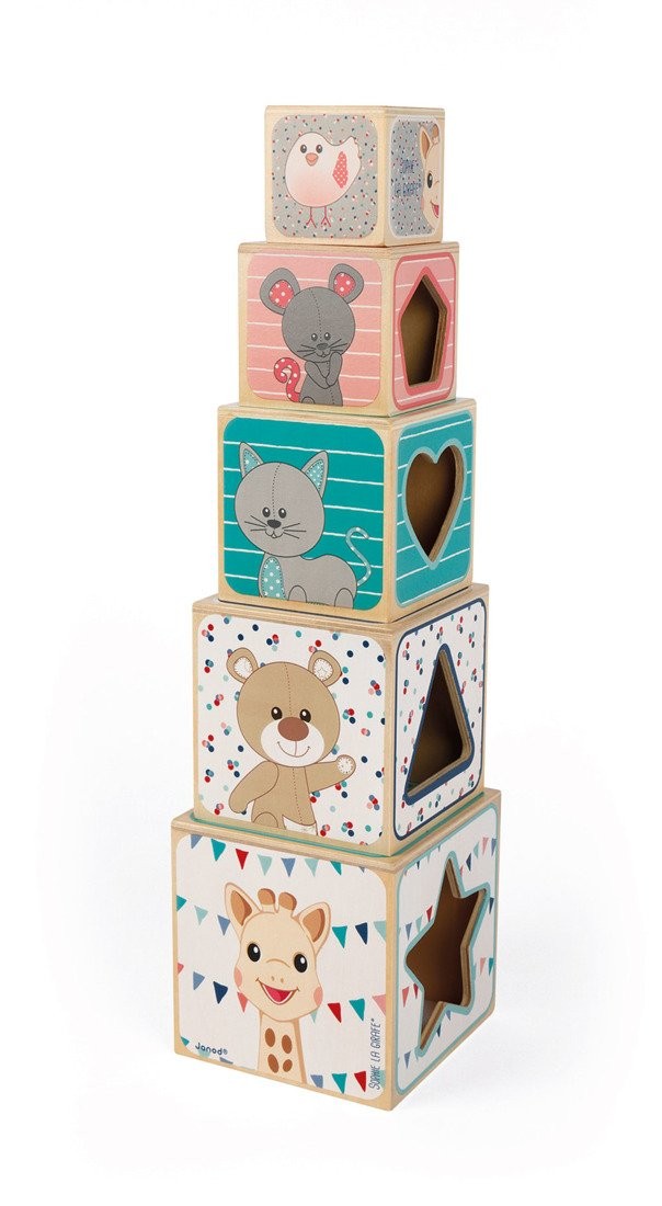 Janod, Piramida wieża drewniana Żyrafka Sophie Janod, Piramida wieża drewniana Żyrafka Sophie