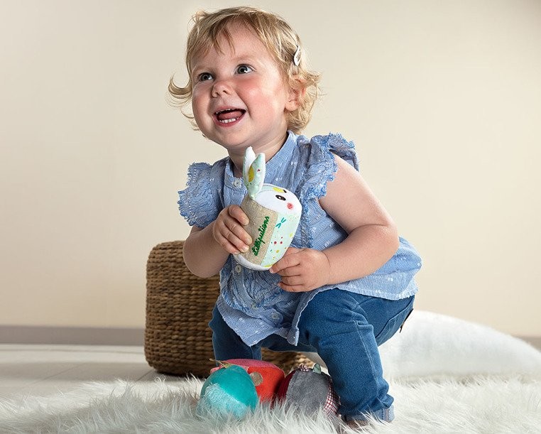 Lilliputiens, Zestaw 4 pluszowych klocków – zwierzątek wielofunkcyjnych Las 3 m + Lilliputiens, Zestaw 4 pluszowych klocków – zwierzątek wielofunkcyjnych Las 3 m +