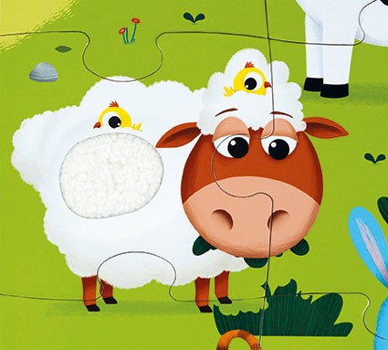 Janod, Puzzle sensoryczne 20 elementów Farma Janod, Puzzle sensoryczne 20 elementów Farma