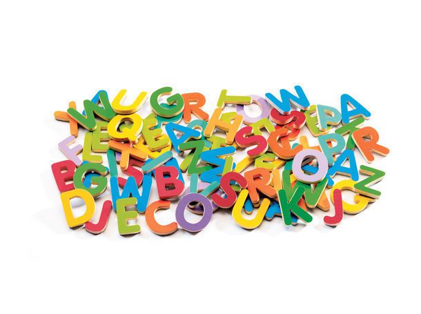 Djeco, Kolorowe literki magnetyczne MAGNIVILLE 83 szt  Djeco Djeco, Kolorowe literki magnetyczne MAGNIVILLE 83 szt  Djeco