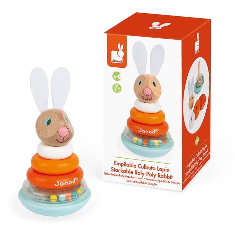 Janod, Układanka drewniana piramida wańka-wstańka Królik