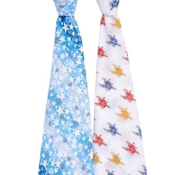 Aden & Anais, ESSENTIALS otulacz muślinowy 112cm x 112cm Superman 2szt