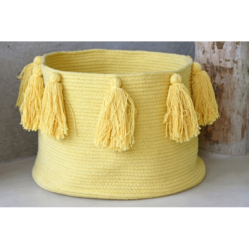 Lorena Canals, Basket Tassels Yellow Lorena Canals, Basket Tassels Yellow