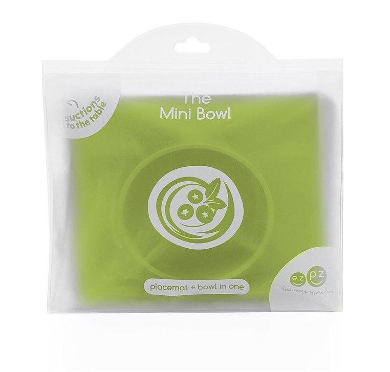 EZPZ, Silikonowa miseczka z podkładką 2w1 Mini Bowl zielony EZPZ, Silikonowa miseczka z podkładką 2w1 Mini Bowl zielony
