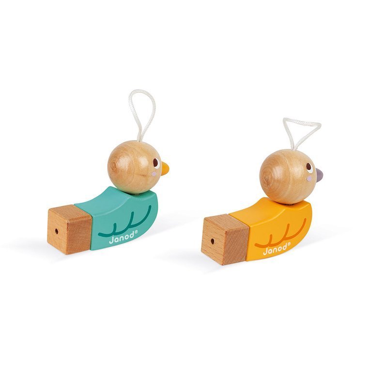 Janod, Drewniany gwizdek-ptaszek Pocket 2+