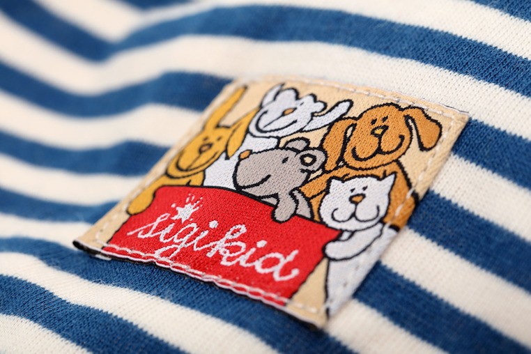 SIGIKID, Przytulaczek komforter Piesek w niebieskie paski