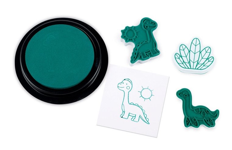 Janod, Zestaw kreatywny Stempelki Dinozaury