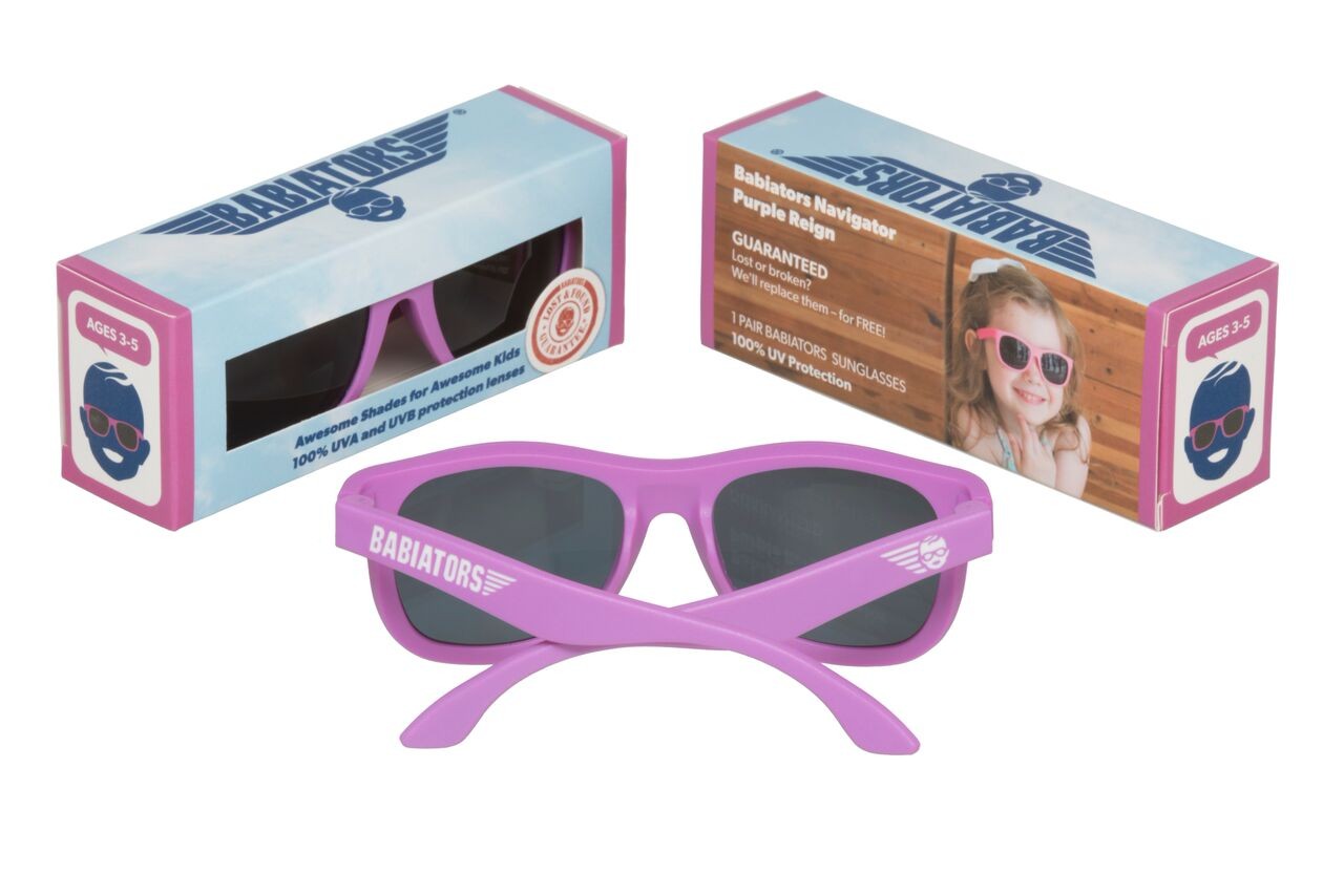 Babiators, Okulary przeciwsłoneczne Classic Navigators 0-2 lata Purple Reign Original Babiators, Okulary przeciwsłoneczne Classic Navigators 0-2 lata Purple Reign Original