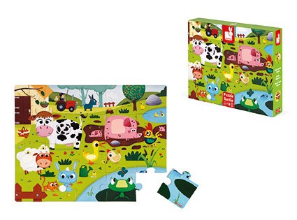 Janod, Puzzle sensoryczne 20 elementów Farma Janod, Puzzle sensoryczne 20 elementów Farma