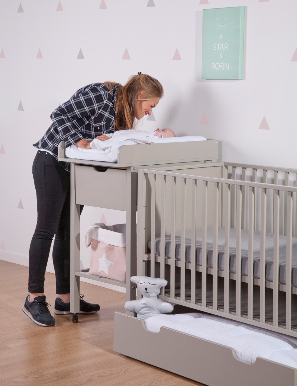 Childhome, Pokrowiec na przewijak 70x50cm fuksja