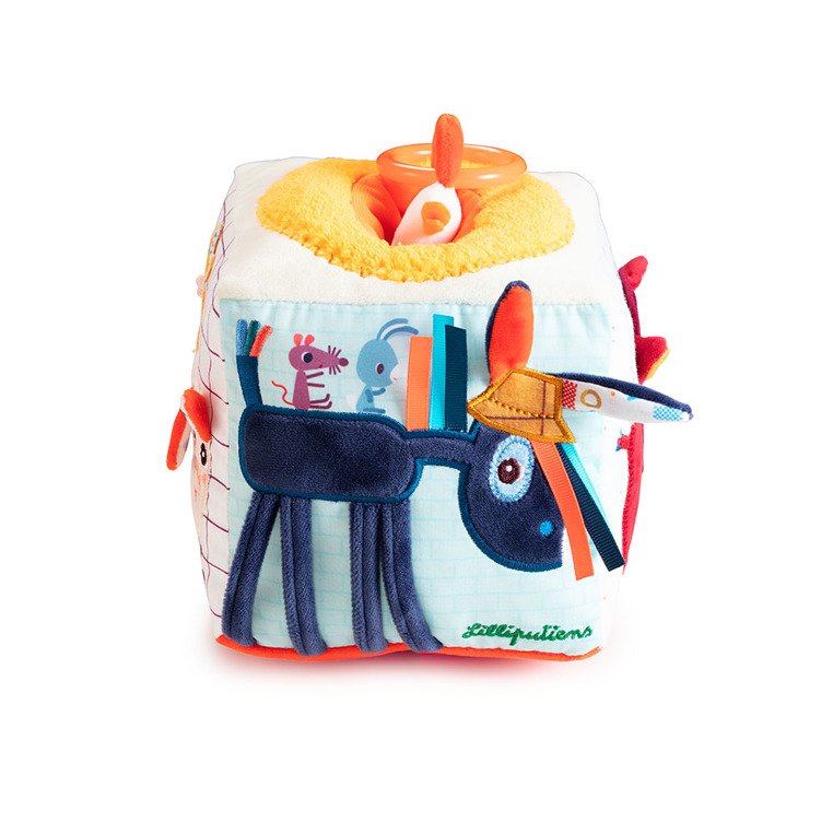 Lilliputiens, Dźwiękowa kostka aktywizująca wielofunkcyjna Farma 9 m+