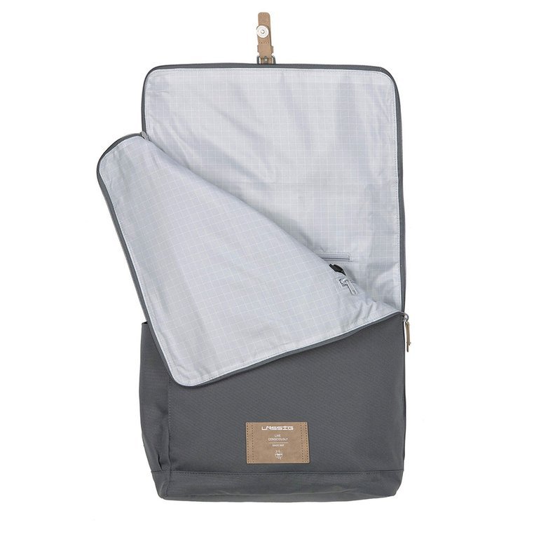 Lassig, Green Label Plecak dla mam z akcesoriami Rolltop Backpack Anthracite Lassig, Green Label Plecak dla mam z akcesoriami Rolltop Backpack Anthracite