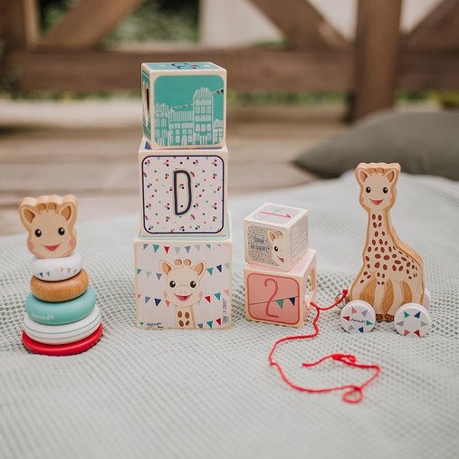 Janod, Piramida wieża drewniana Żyrafka Sophie Janod, Piramida wieża drewniana Żyrafka Sophie