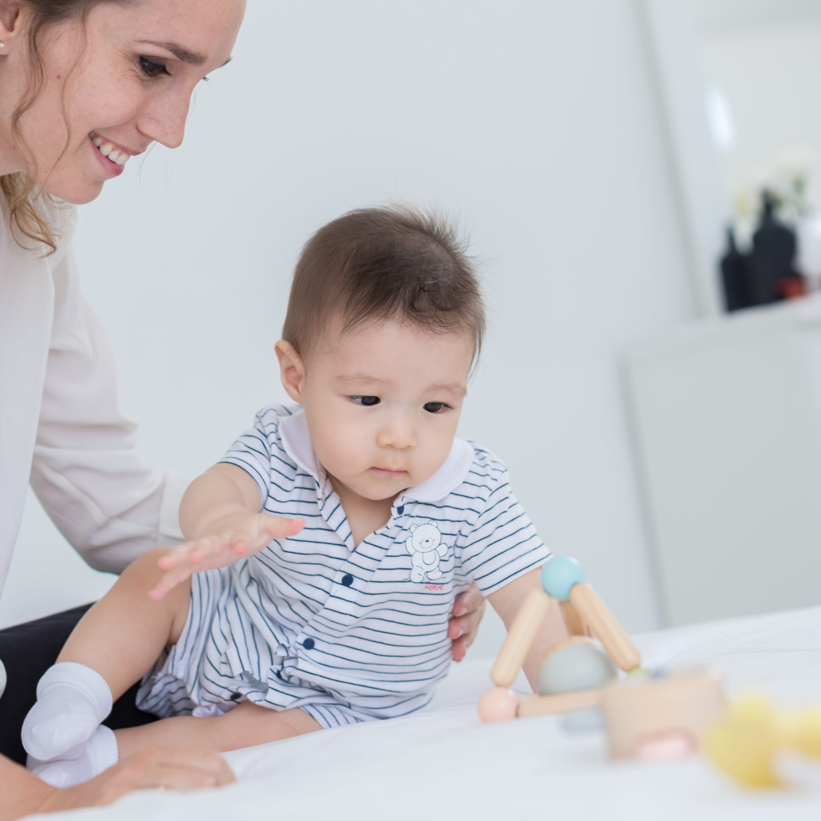 Plan Toys, Pastelowa grzechotka piramidka Plan Toys, Pastelowa grzechotka piramidka