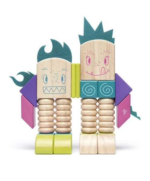 Tegu, Drewniane klocki magnetyczne STICKY MONSTERS Beans & Tumtum Tegu, Drewniane klocki magnetyczne STICKY MONSTERS Beans & Tumtum