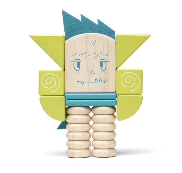 Tegu, Drewniane klocki magnetyczne STICKY MONSTERS Zip Zap