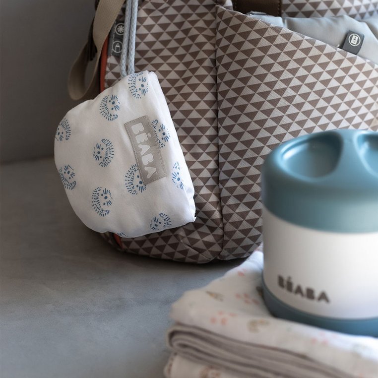 Beaba, Pojemnik - termos obiadowy ze stali nierdzewnej z hermetycznym zamknięciem duży 500 ml baltic blue/white Beaba, Pojemnik - termos obiadowy ze stali nierdzewnej z hermetycznym zamknięciem duży 500 ml baltic blue/white