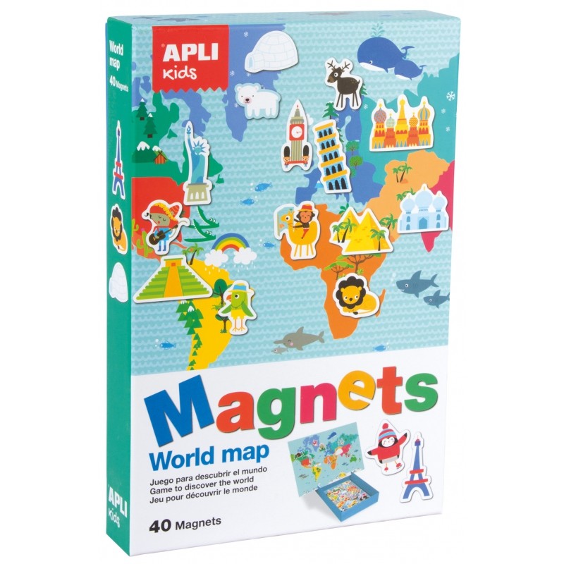 Apli Kids, Magnetyczna układanka - Mapa świata Apli Kids, Magnetyczna układanka - Mapa świata