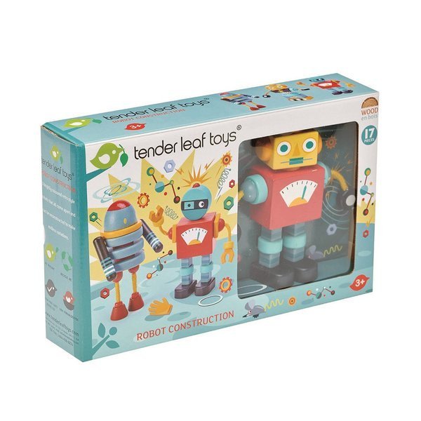 Tender Leaf Toys, Drewniane roboty, zabawka konstrukcyjna Tender Leaf Toys, Drewniane roboty, zabawka konstrukcyjna