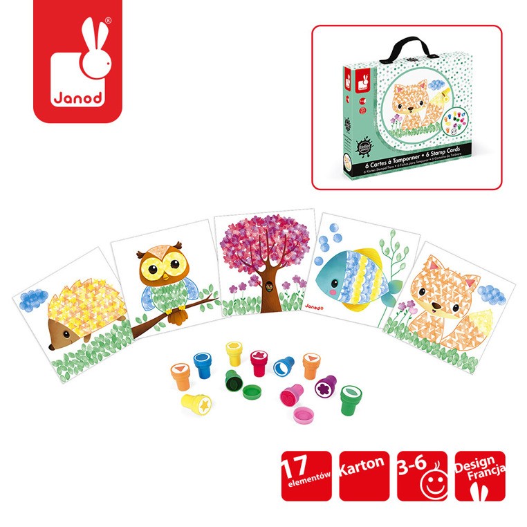Janod, Zestaw artystyczny Stempelki Zwierzęta