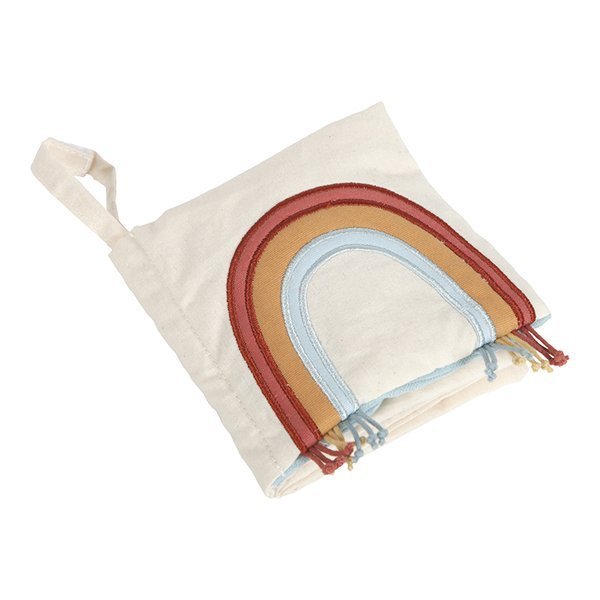 Little Dutch Pure & Nature Książeczka Aktywizująca Tęcza Bio bawełna