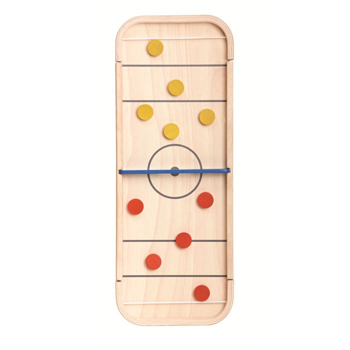 Plan Toys, Drewniana gra Shuffleboard i Cymbergaj 2w1