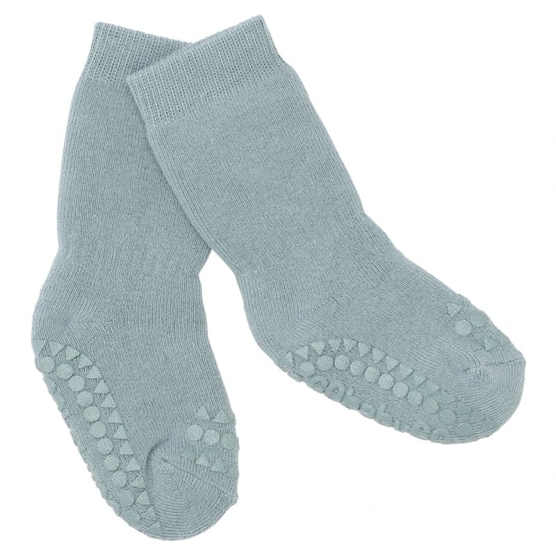 GoBabyGo, antypoślizgowe skarpetki do nauki chodzenia Dusty Blue 1-2 lat