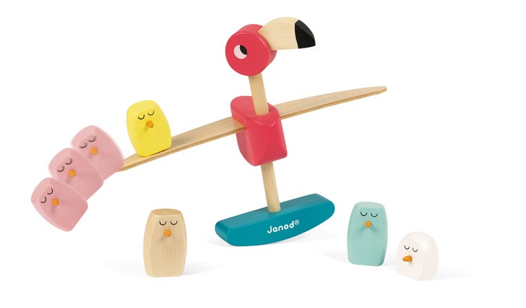 Janod, Gra balansowa drewniana Flamingi Janod, Gra balansowa drewniana Flamingi