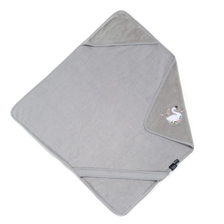 La Millou,  Ręcznik Newborn Bamboo Soft Grey  MOONLIGHT SWAN