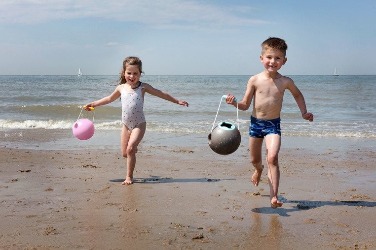 Quut, Małe wiaderko wielofunkcyjne Mini Ballo Sweet Pink + Yellow Stone