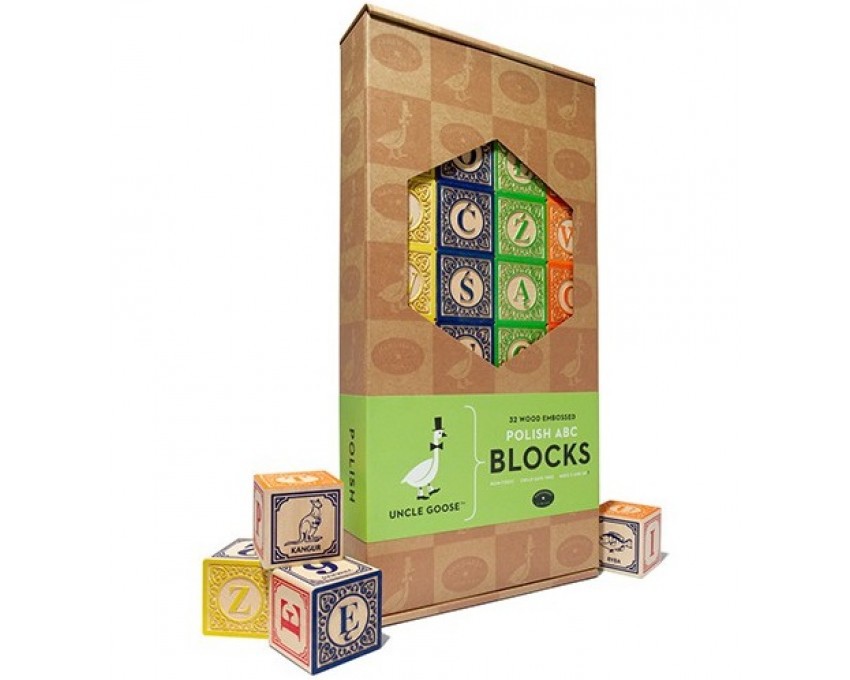 Polski Alfabet Drewniane Klocki