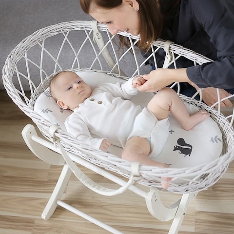 Sleepee, Prześcieradło do gondoli We Care 2-pak Pink/Wiewióry